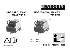 Manuale Kärcher HDS 698 CSX Idropulitrice