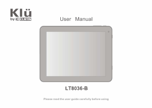 Mode d’emploi Klü LT8036-B Tablette
