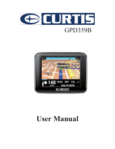 Manual Curtis GPD359B Car Navigation