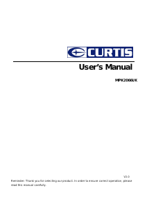 Manual Curtis MPK2066UK Mp3 Player