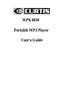 Manual Curtis MPK4050 Mp3 Player
