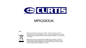 Handleiding Curtis MPK2083UK Mp3 speler