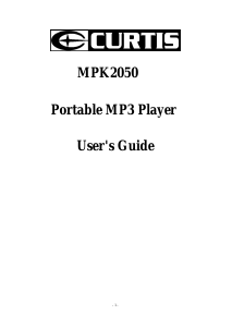 Handleiding Curtis MPK2050 Mp3 speler