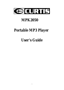 Bruksanvisning Curtis MPK2050 Mp3 spelare