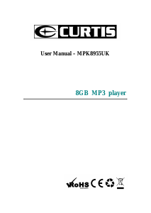 Manual Curtis MPK8955UK Mp3 Player