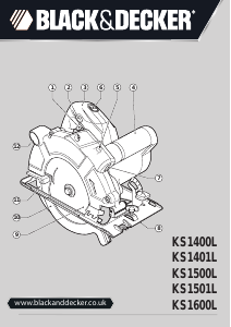 Manual Black and Decker KS1600LK Circular Saw