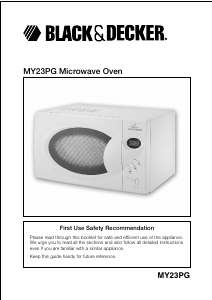 Manual Black and Decker MY23PG Microwave
