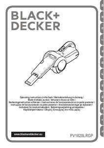 Mode d’emploi Black and Decker PV1820LRGP Aspirateur à main