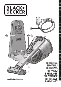 Bruksanvisning Black and Decker BHHV520BT Handdammsugare