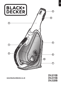 Manual Black and Decker DVJ215B Handheld Vacuum