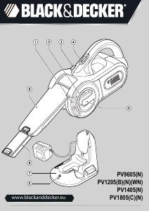 Εγχειρίδιο Black and Decker PV1205 Ηλεκτρική σκούπα χειρός