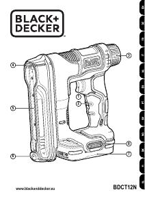 Bruksanvisning Black and Decker BDCT12 Stiftepistol