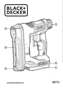 Bruksanvisning Black and Decker BDT12 Häftpistol