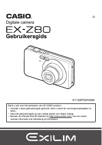 Handleiding Casio EX-Z80 Digitale camera