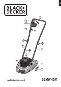 Handleiding Black and Decker BEMWH551 Grasmaaier