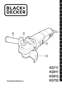 Manuale Black and Decker KG752 Smerigliatrice angolare