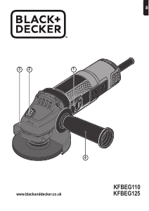 Manual Black and Decker KFBEG110 Angle Grinder