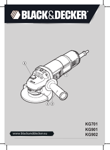 Посібник Black and Decker KG701 Кутошліфувальна машина