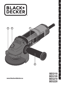 Bruksanvisning Black and Decker BEG220K Vinkelslip