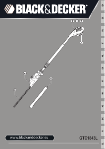 Εγχειρίδιο Black and Decker GTC1843L Εργαλείο κουρέματος φράχτη