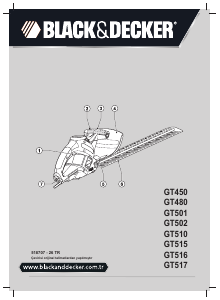 Kullanım kılavuzu Black and Decker GT516 Çalı makası