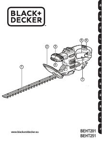 Manual de uso Black and Decker BEHT251 Tijeras cortasetos