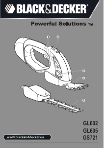 Manual de uso Black and Decker GL605 Tijeras cortasetos