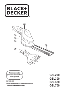 Használati útmutató Black and Decker GSL200 Sövénynyíró