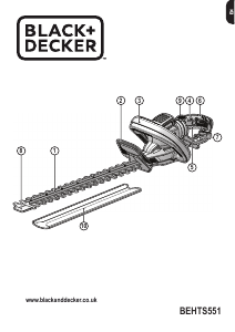 Handleiding Black and Decker BEHTS551 Heggenschaar