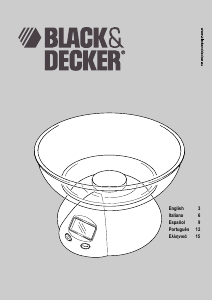 Manual Black and Decker SK5500 Kitchen Scale