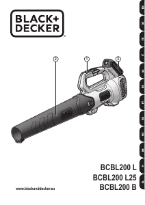 Manual Black and Decker BCBL200 Leaf Blower