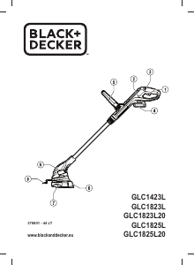 Руководство Black and Decker GLC1423 Триммер для газона