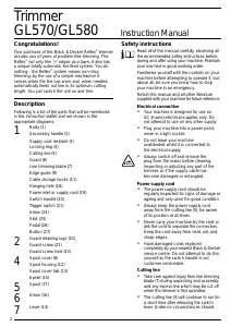 Handleiding Black and Decker GL570C Grastrimmer