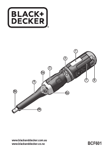 Manual Black and Decker BCF601 Screw Driver