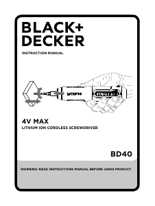 Руководство Black and Decker BD40 Шуруповерт