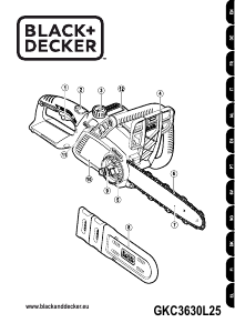 Brugsanvisning Black and Decker GKC3630L25 Kædesav