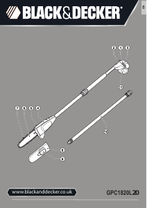 Handleiding Black and Decker GPC1820L Kettingzaag
