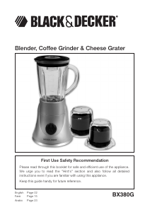 Manual Black and Decker BX380G Blender