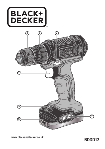 Manuál Black and Decker BDDD12 Akušroubovák