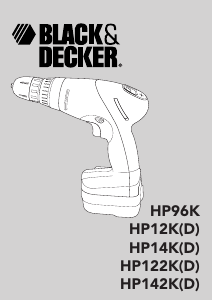 Bruksanvisning Black and Decker HP122K Borrskruvdragare