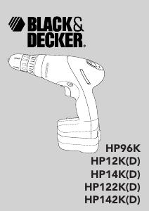 Käyttöohje Black and Decker HP12KD Porakone-ruuvinväännin