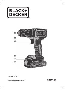 Rokasgrāmata Black and Decker BDCD18 Urbja piedziņas ierīce