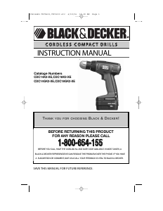 Manual Black and Decker CDC18K Drill-Driver