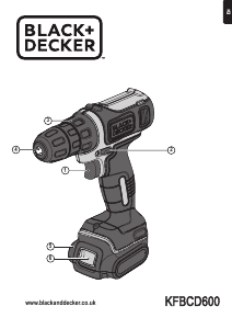 Manual Black and Decker KFBCD600 Drill-Driver