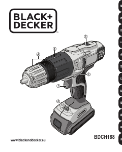 Käyttöohje Black and Decker BDCH188 Porakone-ruuvinväännin