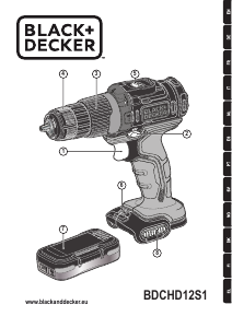 Käyttöohje Black and Decker BDCHD12S1 Porakone-ruuvinväännin