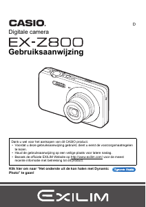 Handleiding Casio EX-Z800 Digitale camera