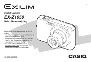 Handleiding Casio EX-Z1050 Digitale camera