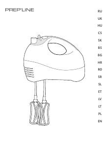 Manuál Tefal HT41213E PrepLine Ruční mixér