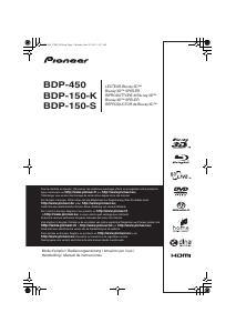 Mode d’emploi Pioneer BDP-450-K Lecteur de blu-ray